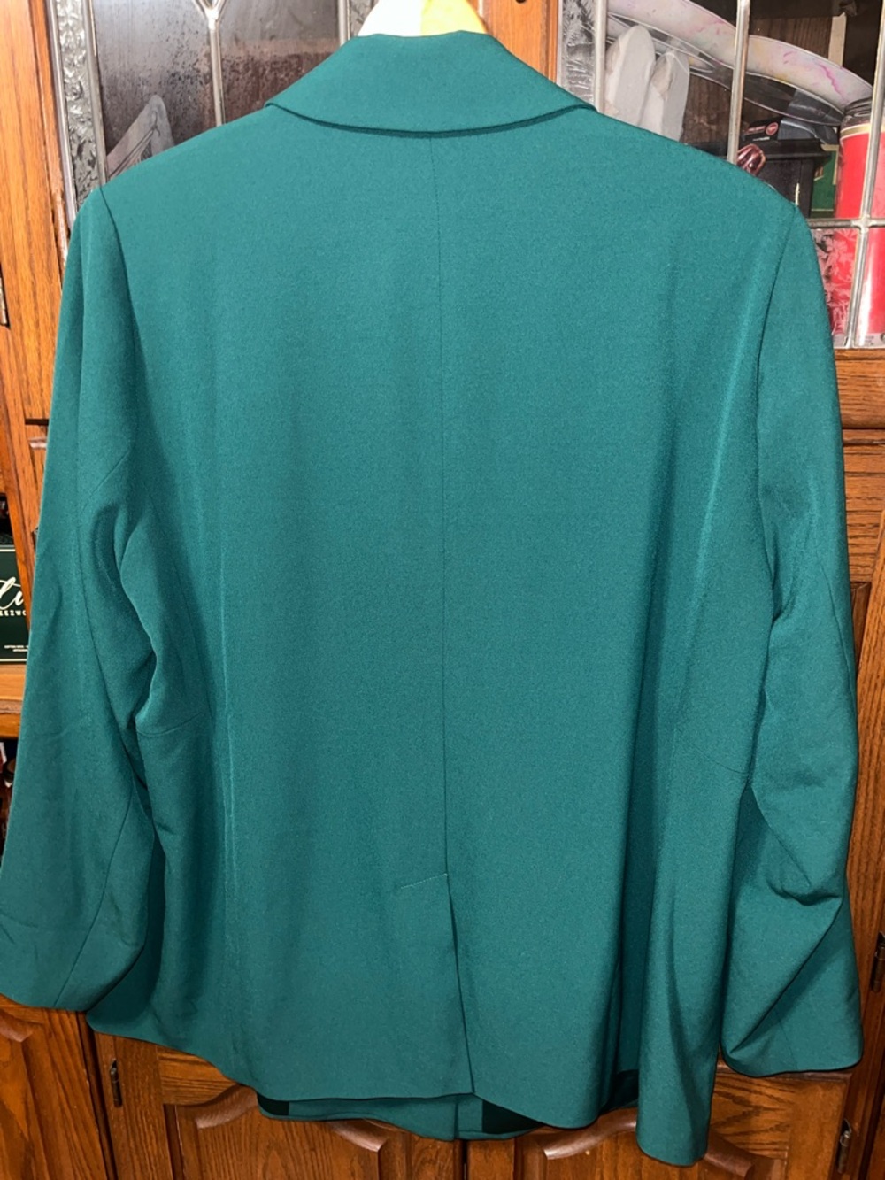 torrid 00 botanical garden Green Double-Breasted Blazer NWT relaxed fit stretchy - Picture 9 of 11